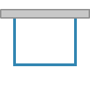 Pivot door with inline panel (hinge on fixed side), outside and inside opening