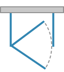 Pivot door, outside and inside opening