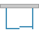 Sliding door, two parts