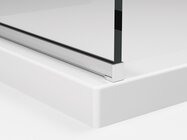 Profil aluminiowy chroniący dolną krawędź szkła