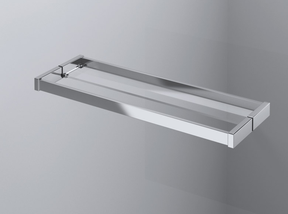 Chrome Tower rail + interior glass shelf