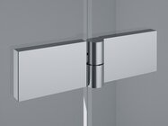 Square glass-to-glass hinge