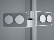 Square glass-to-glass hinge