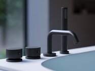 Rim mounted faucets, chrome or matt black finish